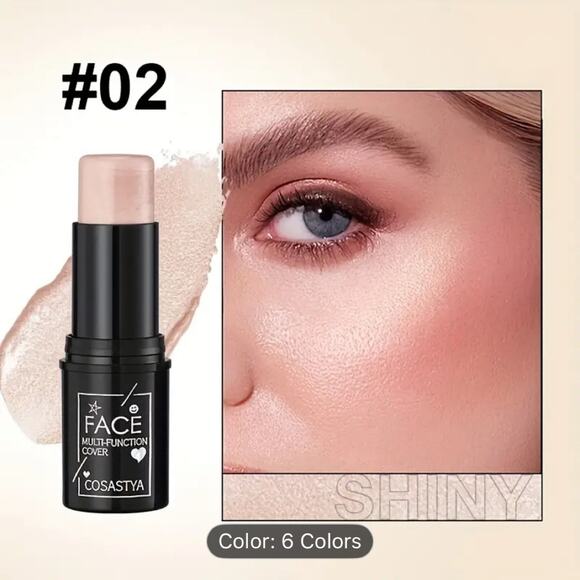 NEW 6 Piece Makeup Gift Set Contour Highlighter Blush Eye Shadow Lips 6 Colors - Picture 6 of 11